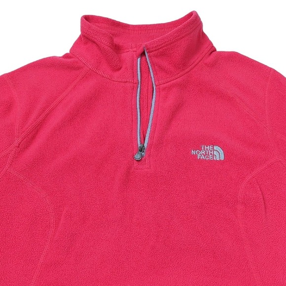 The North Face Jackets & Blazers - The North Face Fleece Pullover Women's Medium Pink Polartec 1/4 Zip Chest Logo